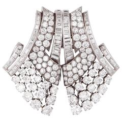 Van Cleef & Arpels Paris Double Diamond platinum Clips 12