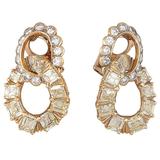 Van Cleef & Arpels Yellow and White Diamond Gold Earrings