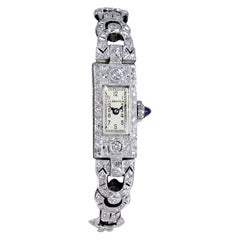 Montre Blancpain en platine et bracelet en diamants 18 carats, c. 1930-1940