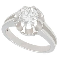 1930s 1.05 Carat Diamond White Gold Solitaire Engagement Ring