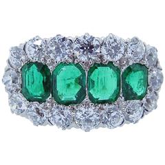 Exquisite Antique Emerald and Diamond Ring