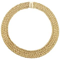 Sparkling and Shimmering YURI ICHIHASHI Woven Link Choker Necklace 11