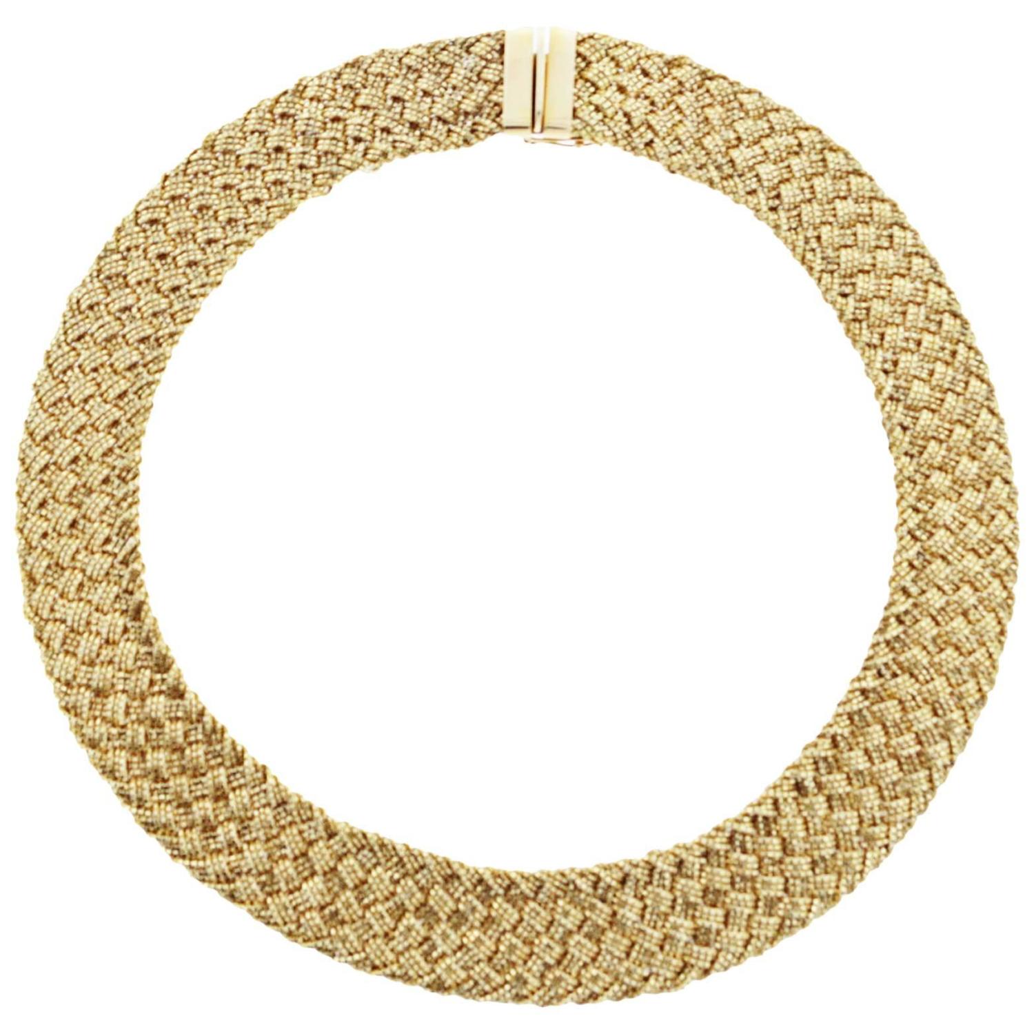 Park Place Antique Jewelry Necklaces Lambertville Nj 08530 1stdibs Sparkling And Shimmering Yuri Ichihashi Woven Link Choker Necklace