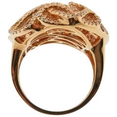 Sapphire Diamond Gold Cocktail Ring 5