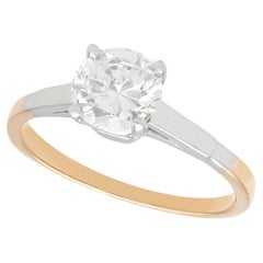 Vintage 1940s Diamond and Yellow Gold Solitaire Engagement Ring