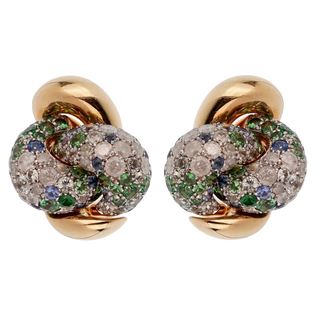 Pomellato Duna Gold Diamond Earrings at 1stDibs