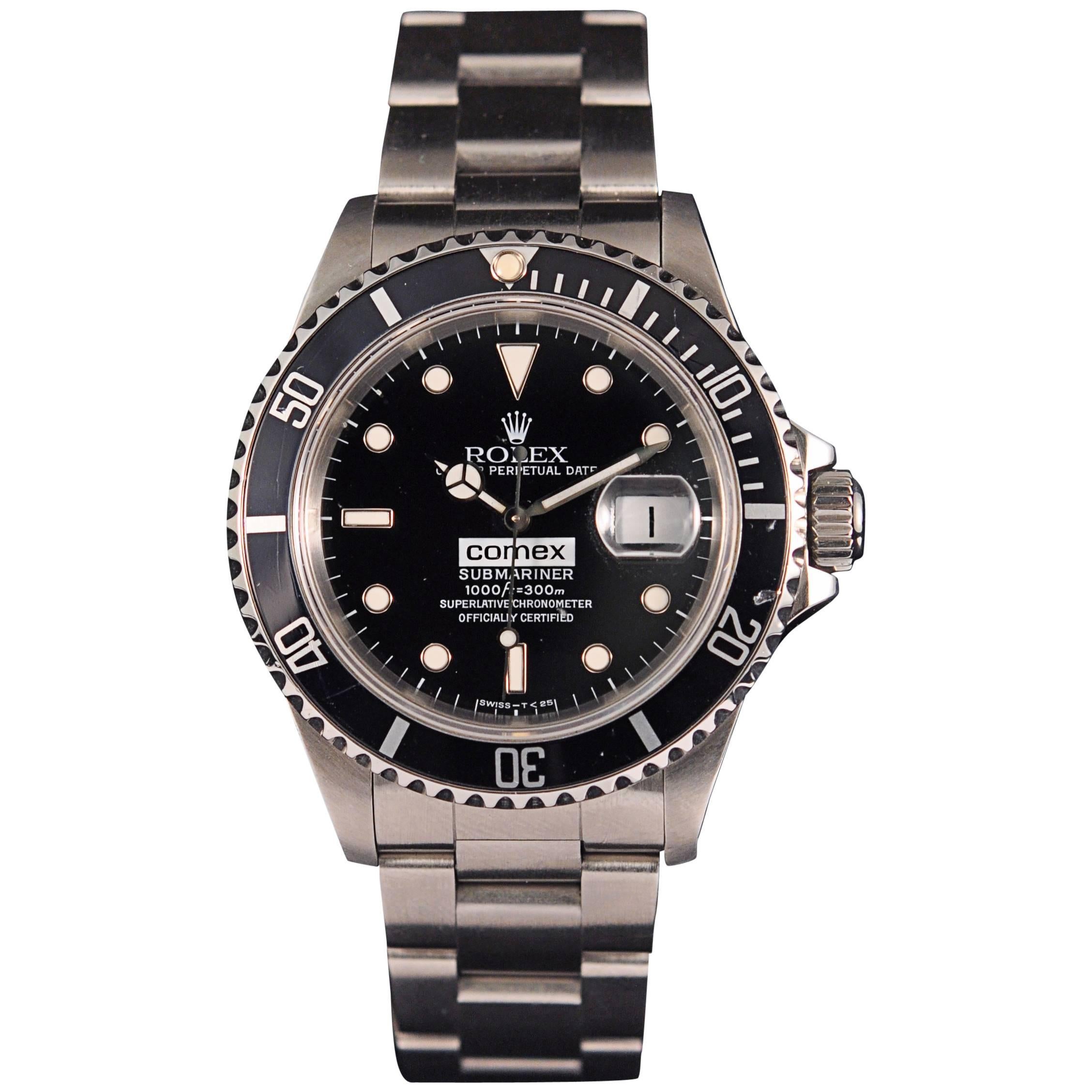 Rolex Stainless Steel Submariner Comex Diver's Wristwatch Ref 16610  For Sale