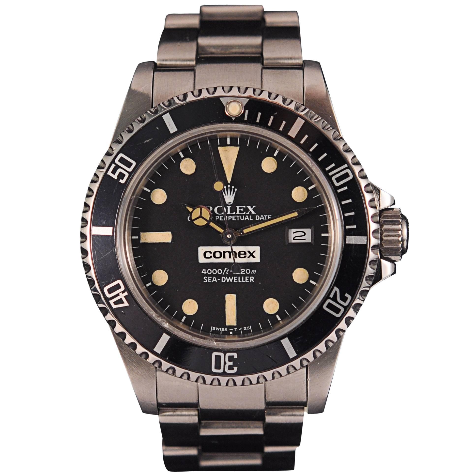 Rolex Stainless Steel Sea-Dweller Comex 16660 Diver's Wristwatch For Sale