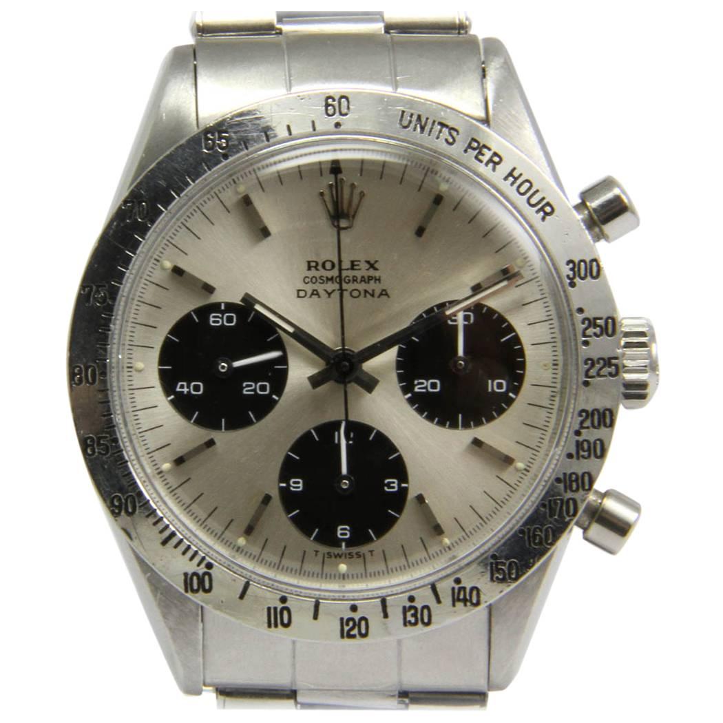 Rolex Stainless Steel Daytona Cosmograph Wristwatch Ref 6239  For Sale