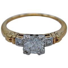 Art Deco Diamond Gold Engagement Ring