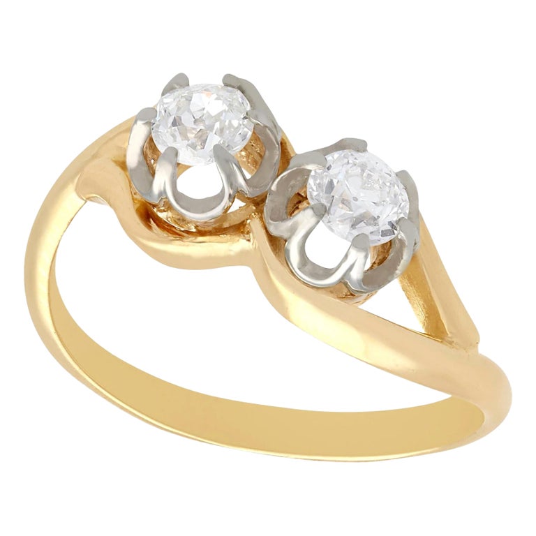 Bague Torsadée Or Blanc 18 Carats Avec Tanzanite - Pierre Bleue Naturelle, Taille 53