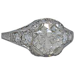 Whitehouse Brothers Art Deco 2.00 Carat Diamond Platinum Engagement Ring