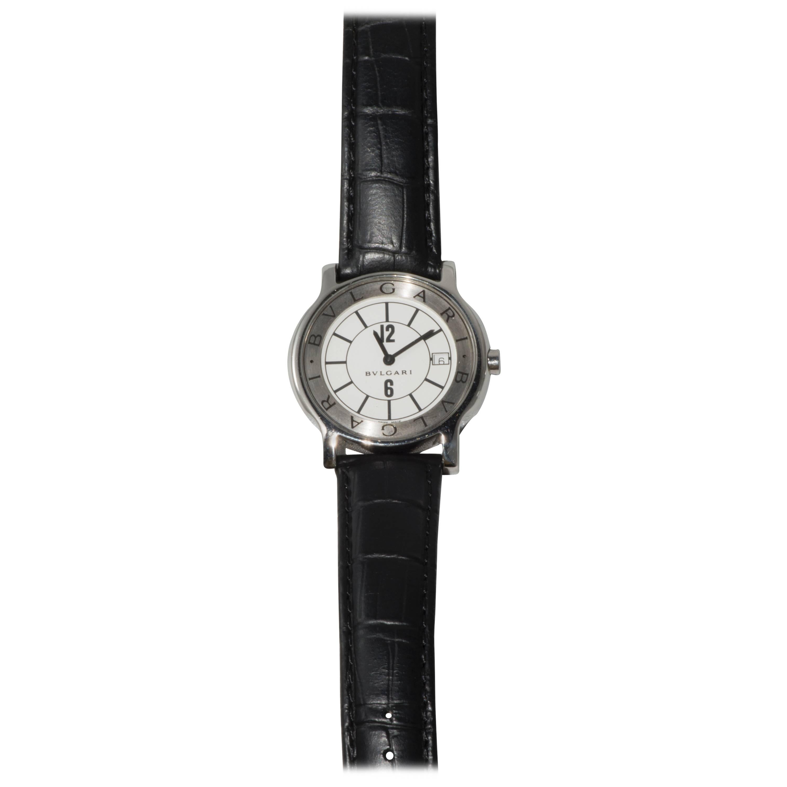 Bulgari Stainless Steel Wristwatch For Sale