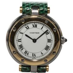 Cartier Yellow Gold stainless steel Santos Vendome Wristwatch