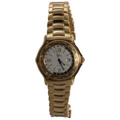 Ebel Yellow Gold GMT Voyager Wristwatch