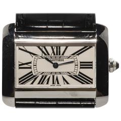 Cartier Stainless Steel Divan Wristwatch