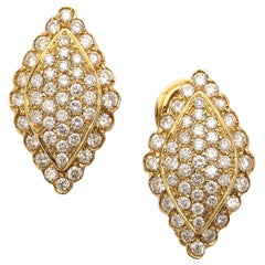 Dramatic Diamond Gold Earrings