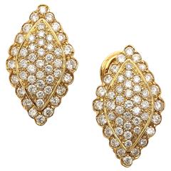 Dramatic Diamond Gold Earrings 11