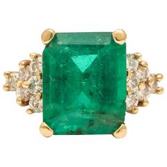 Emerald Diamond Gold Ring