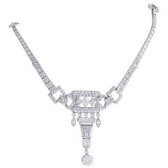 Art Deco Diamond and Platinum Necklace/Bracelet