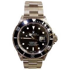 Retro Rolex Stainless Steel Submariner Date Wristwatch Ref 11610