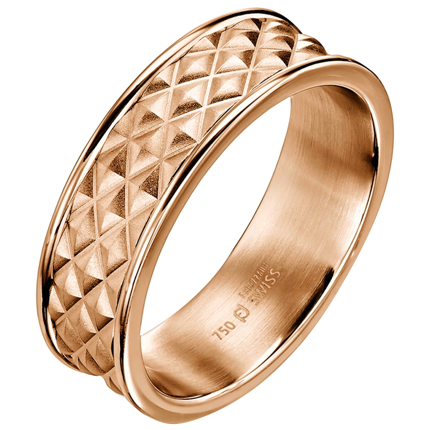 Furrer Jacot 18 Karat Rose Gold 3 Band Ring For Sale at 1stDibs