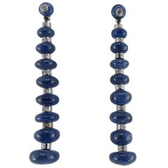 Jona Sapphire Diamond Gold Drop Earrings