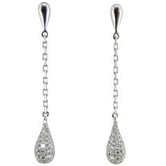 Jona Diamond Pavé Gold Drop Earrings 9