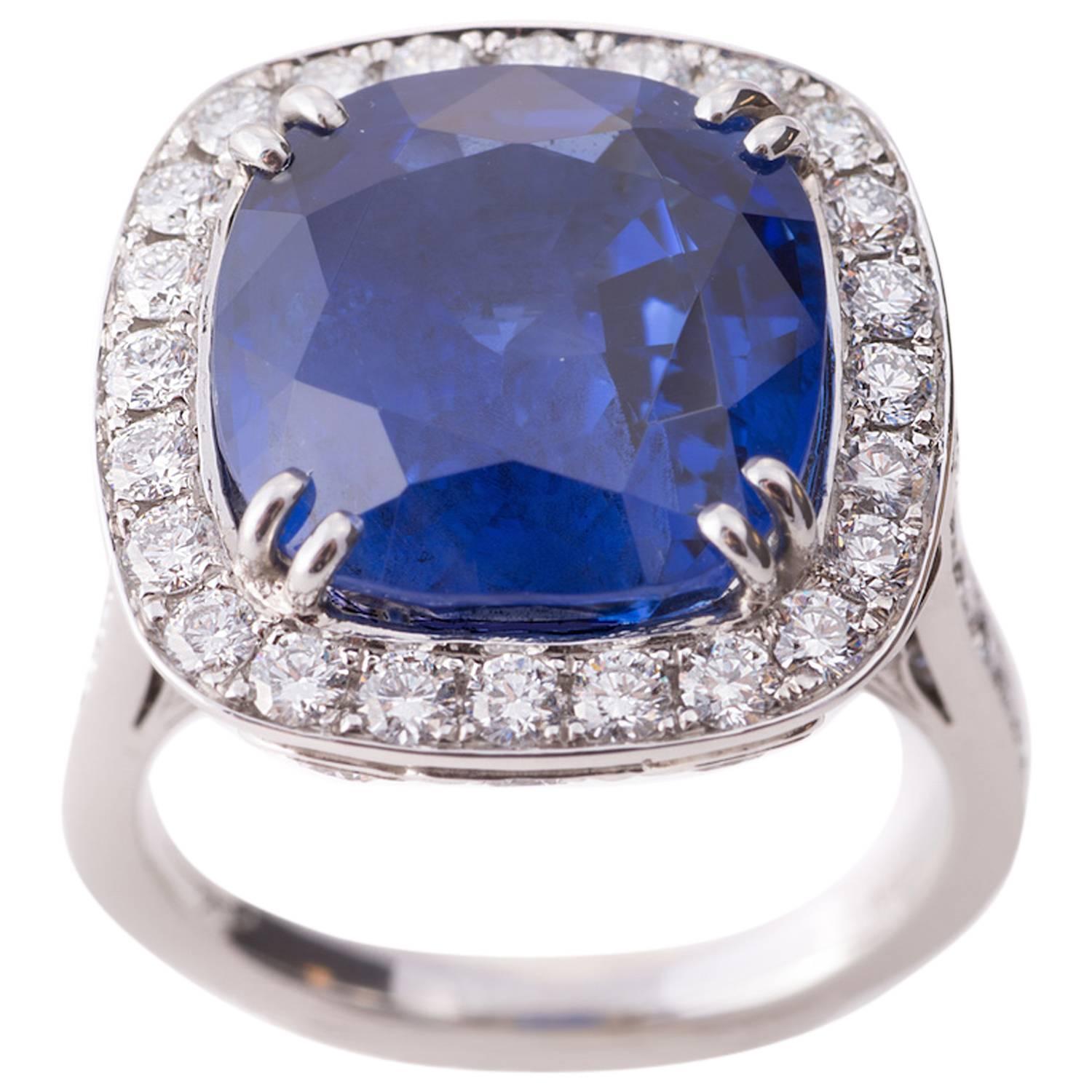 Magnificent Sapphire and Diamond Ring at 1stdibs