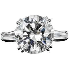 7.55 Carat GIA Cert Round Brilliant Cut Diamond Ring