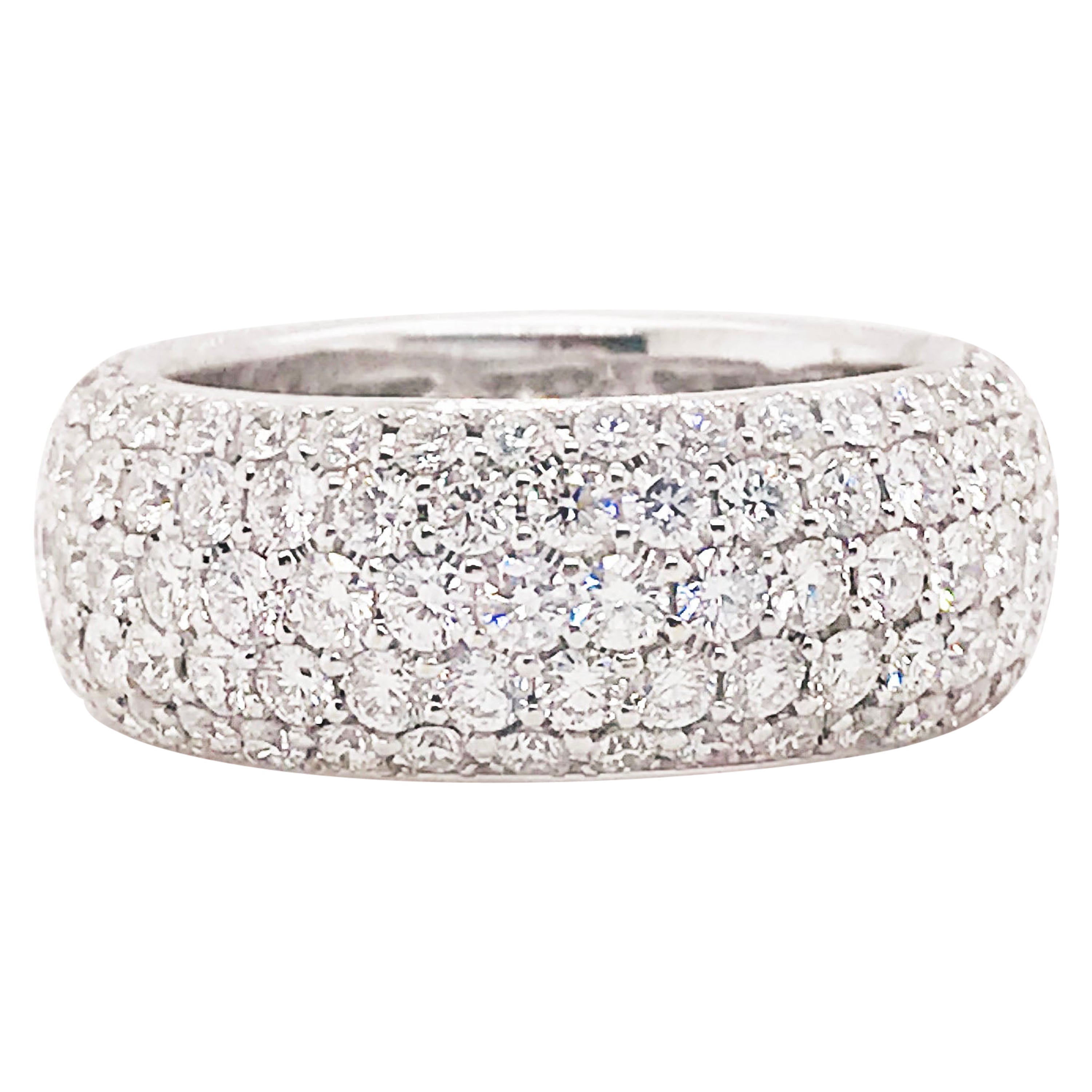 White Gold and Large Black Diamond Eternity Band at 1stDibs