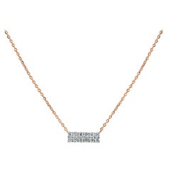 14 Karat Roségold Halskette mit 0,23 Karat Diamanten