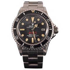 Retro Rolex Sea-Dweller Stainless steel Double Red Mark IV Diver's Wristwatch