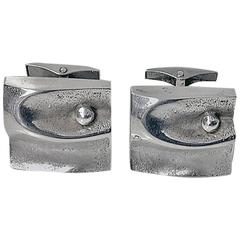 Pair of Modernism Sterling Cufflinks, Matti Hyvarinen, Finland C.19 at ...