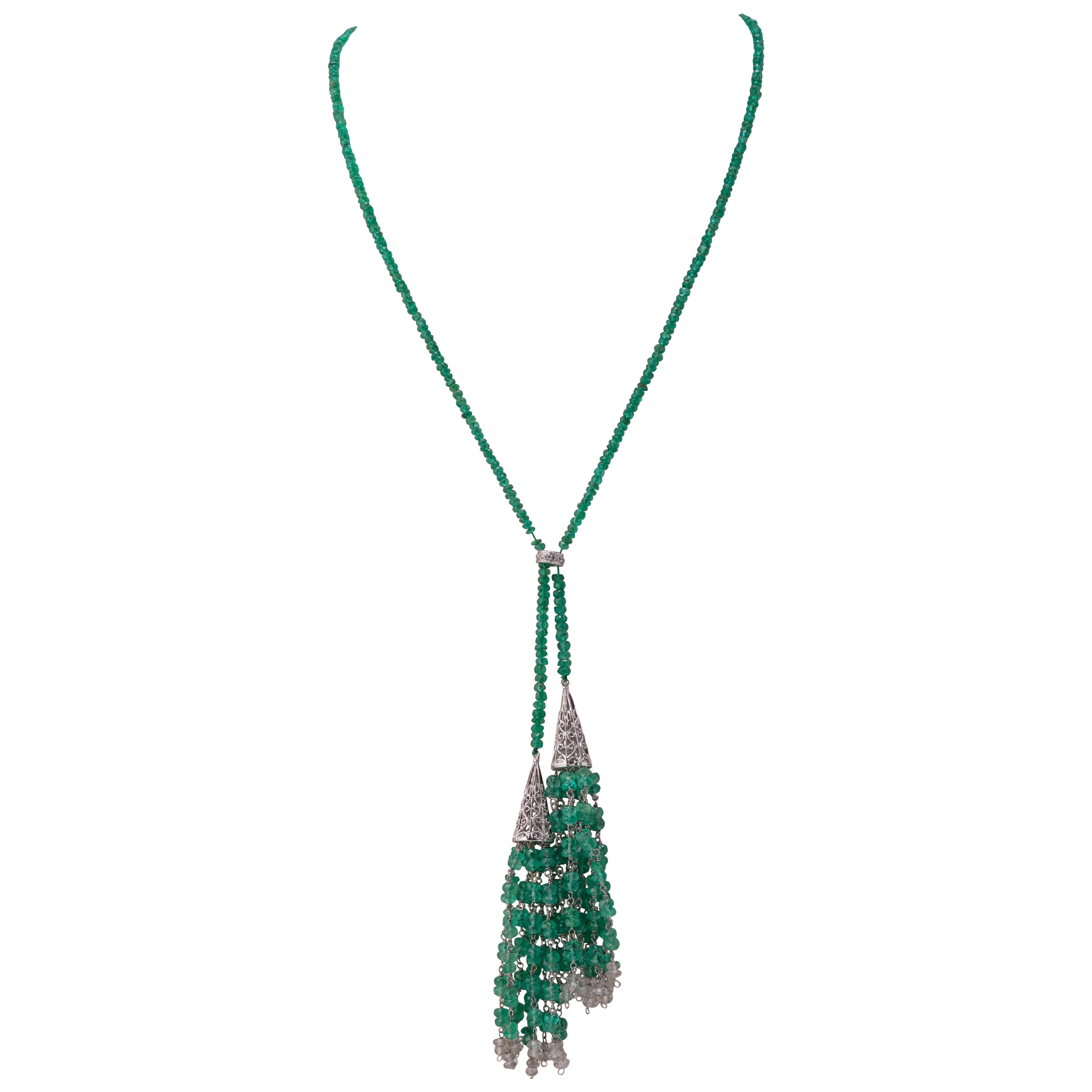 Colombian Emerald Beaded Necklace