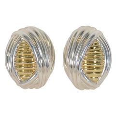 Tiffany 
co. Silver Gold Earrings