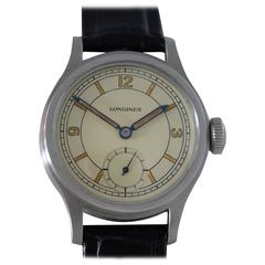 Used Longines stainless steel  two toned dial Circa 1943