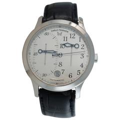 Carlo Ferrara white gold Regulator limited edition automatic wristwatch