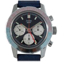 Vintage Zodiac-Heuer GMT Chronograph Wristwatch Circa 1970