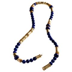 karl heinz Reister lapis lazuli Gold necklace 2