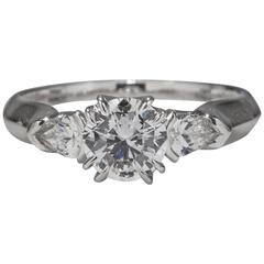 Jubilant Crown Cut .90 Carat GIA Cert Diamond Ring