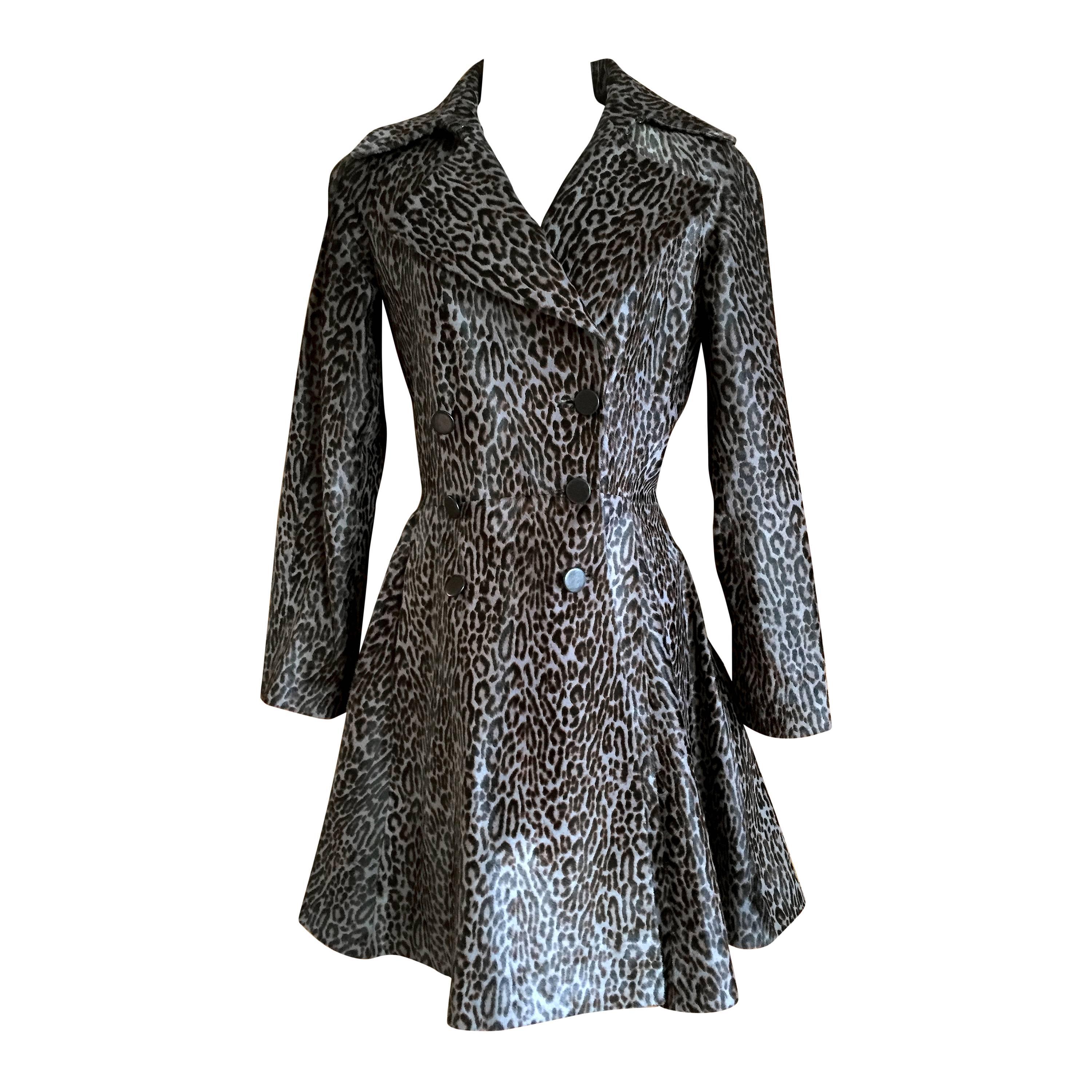 Azzedine Alaia Ponyhair Leopard Print Coat