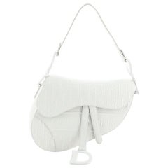 Christian Dior Saddle Handbag Oblique Embossed Leather Medium Christian Dior Saddle Handbag Oblique Embossed Leather Medium