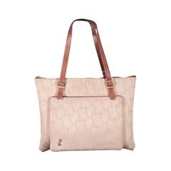 ROBERTA DI CAMERINO Italian VINTAGE Beige Canvas TOTE HANDBAG Satchel 10