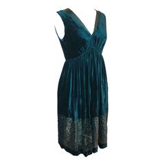 Etro Teal Velvet Dress - 40
