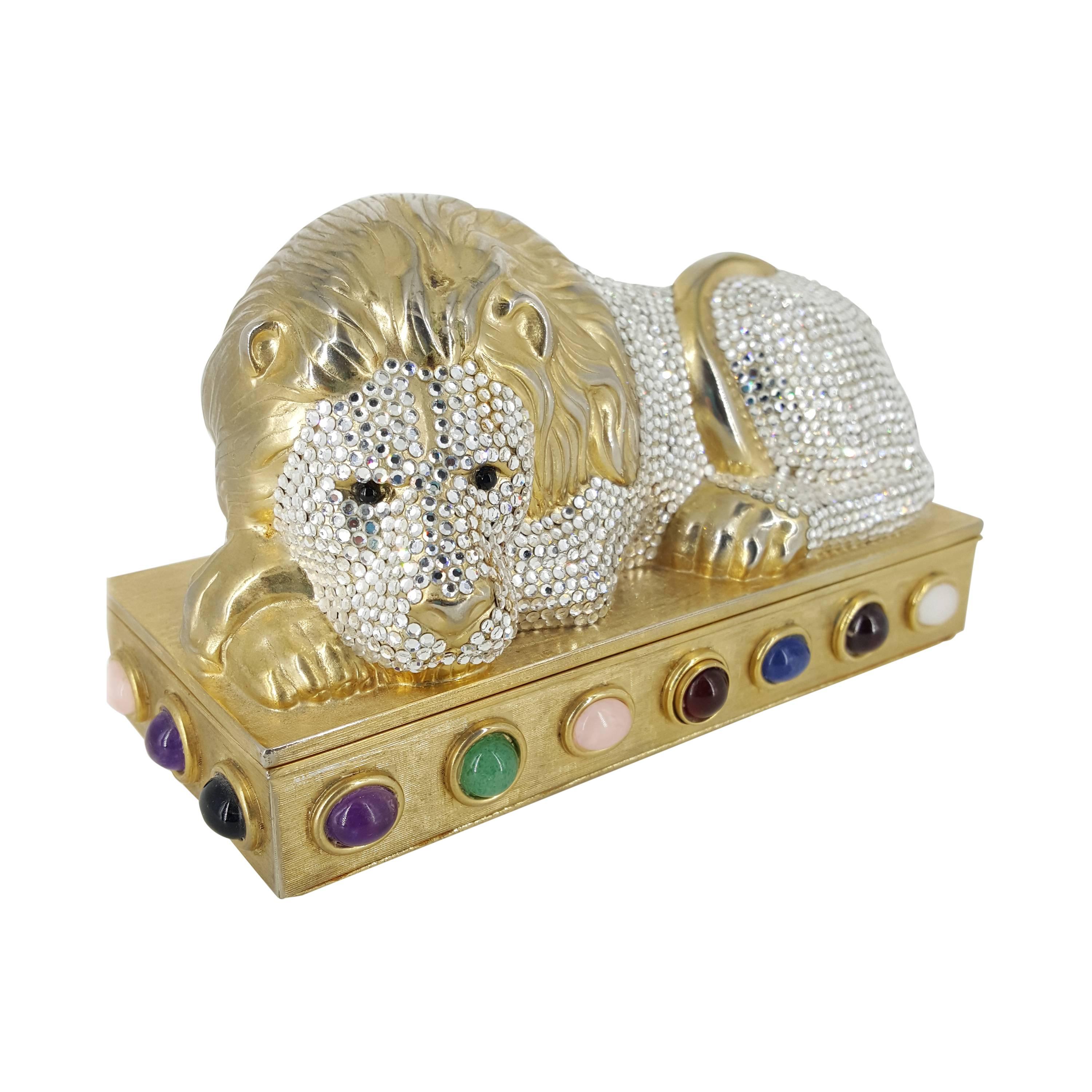 Judith Leiber Swavorski Crystal Lion Clutch 