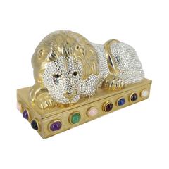 Judith Leiber Swavorski Crystal Lion Clutch 