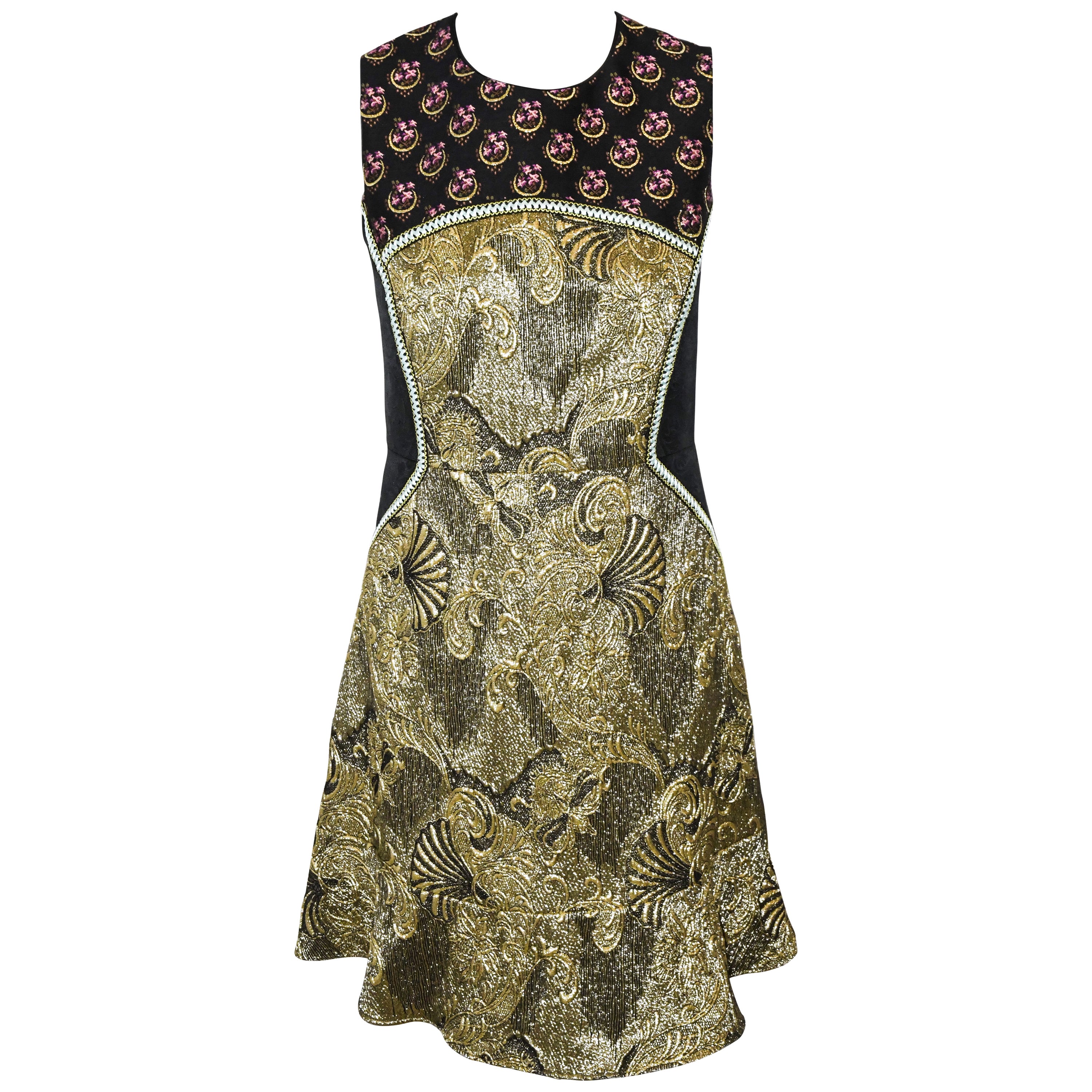 Etro Paisley Print Long Sleeve Jersey Dress Size 40 For Sale at 1stDibs