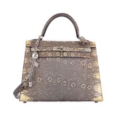 IMPOSSIBLE FIND HERMES KELLY BAG 25CM OMBRE LIZARD FABULOSITY JF FAVE JaneFinds