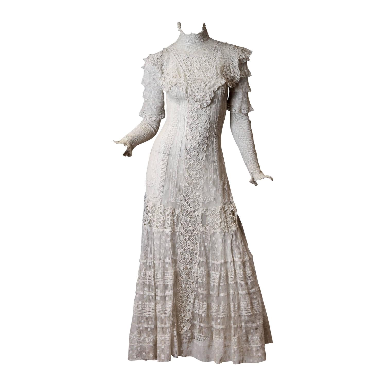 white lace tea dress